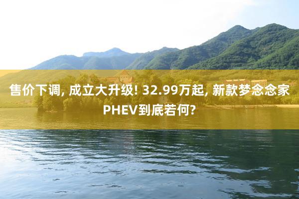 售价下调, 成立大升级! 32.99万起, 新款梦念念家PHEV到底若何?